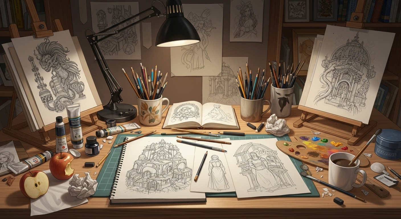 Ophélie Thuillier dans son atelier